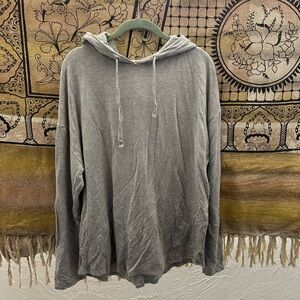 Eddie Bauer Gray Lightweight Hoodie Sweatshirt